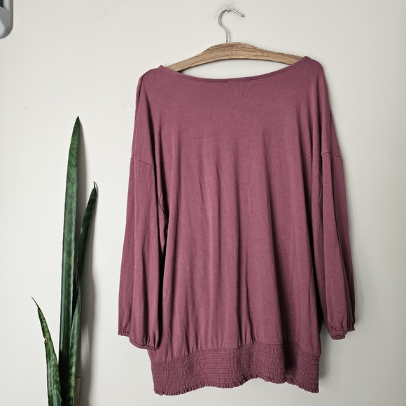 REITMANS SIGNATURE | Mauve Purple Crossover Longsleeve Blouse - Picture 4 of 5